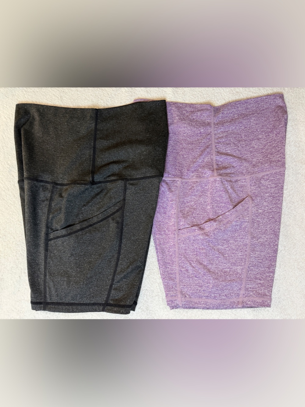 Maacie Maternity High-Waist Bike Shorts Side Pocket Active Pregnancy Bump Set